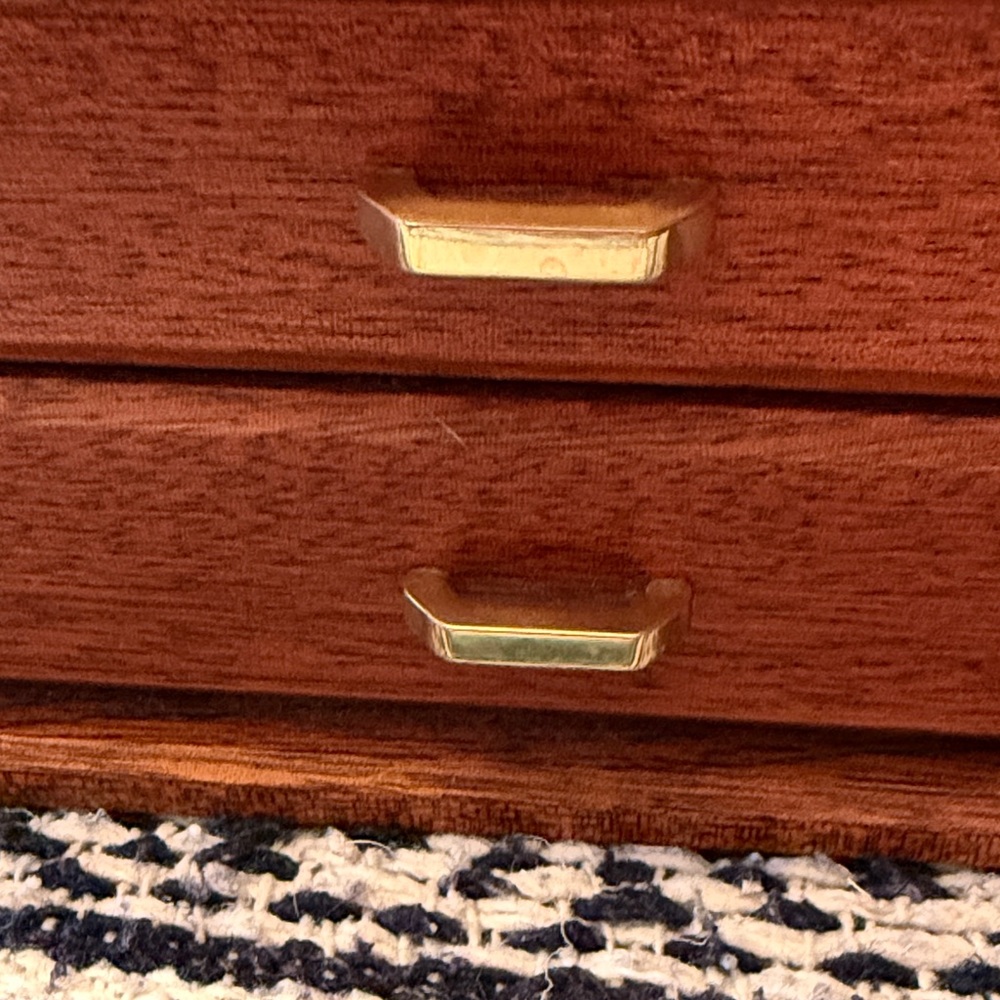 Elegant Wooden Jewelry Organizer with Glass Top - Picture 4 of 7